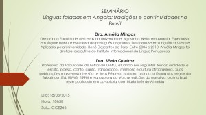 Angola: tradições e continuidades no Brasil - conversa sobre línguas e estudos linguísticos  Dia 18/03/2015 